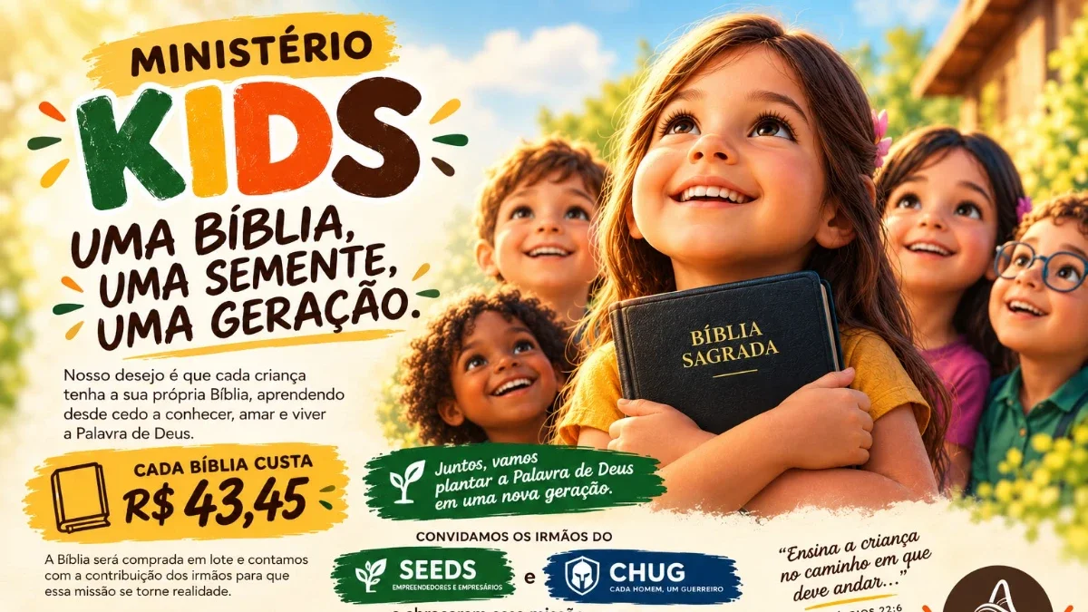 Doe uma biblia para uma Criança